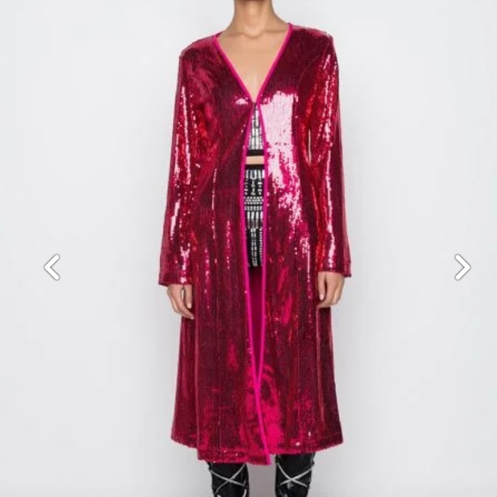 Hot Pink Sequin Blazer Size Small